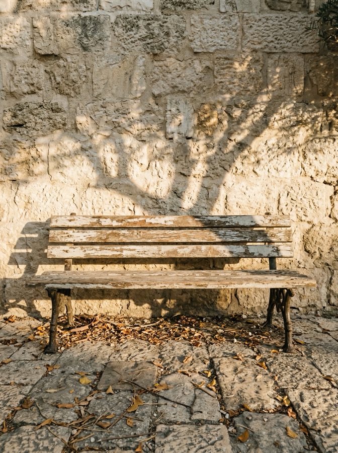 Alternative bench frame that was cut from the series